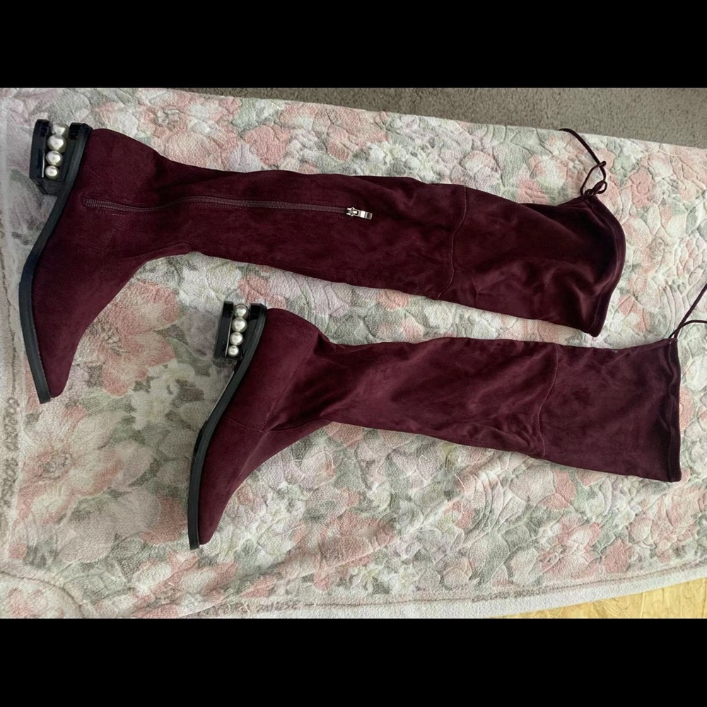 Catherine Malandrino pearl over the knee boots